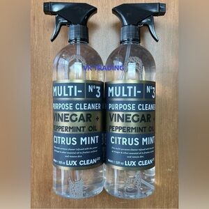 (2-Pack) LUX CLEAN ~ VINEGAR + PEPPERMINT OIL Kitchen Cleaner Odor Refresher
